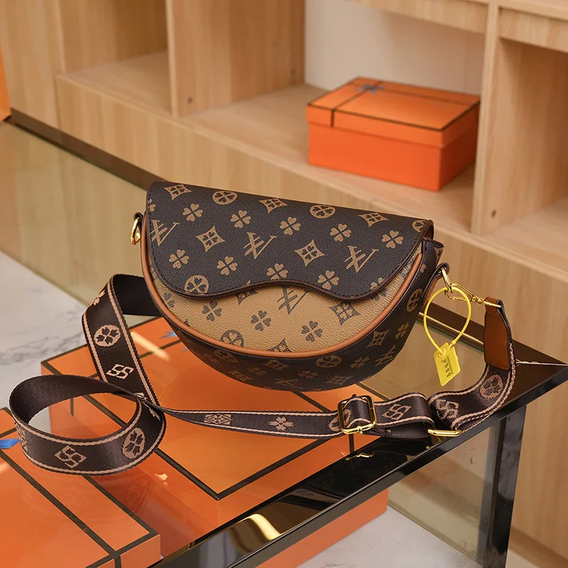 Women'S Saddle Bag Elegant Ladies Top Handbag Large Capacity Korean Trend Female Printing High-End Shoulder Messenger Bag - Image 4