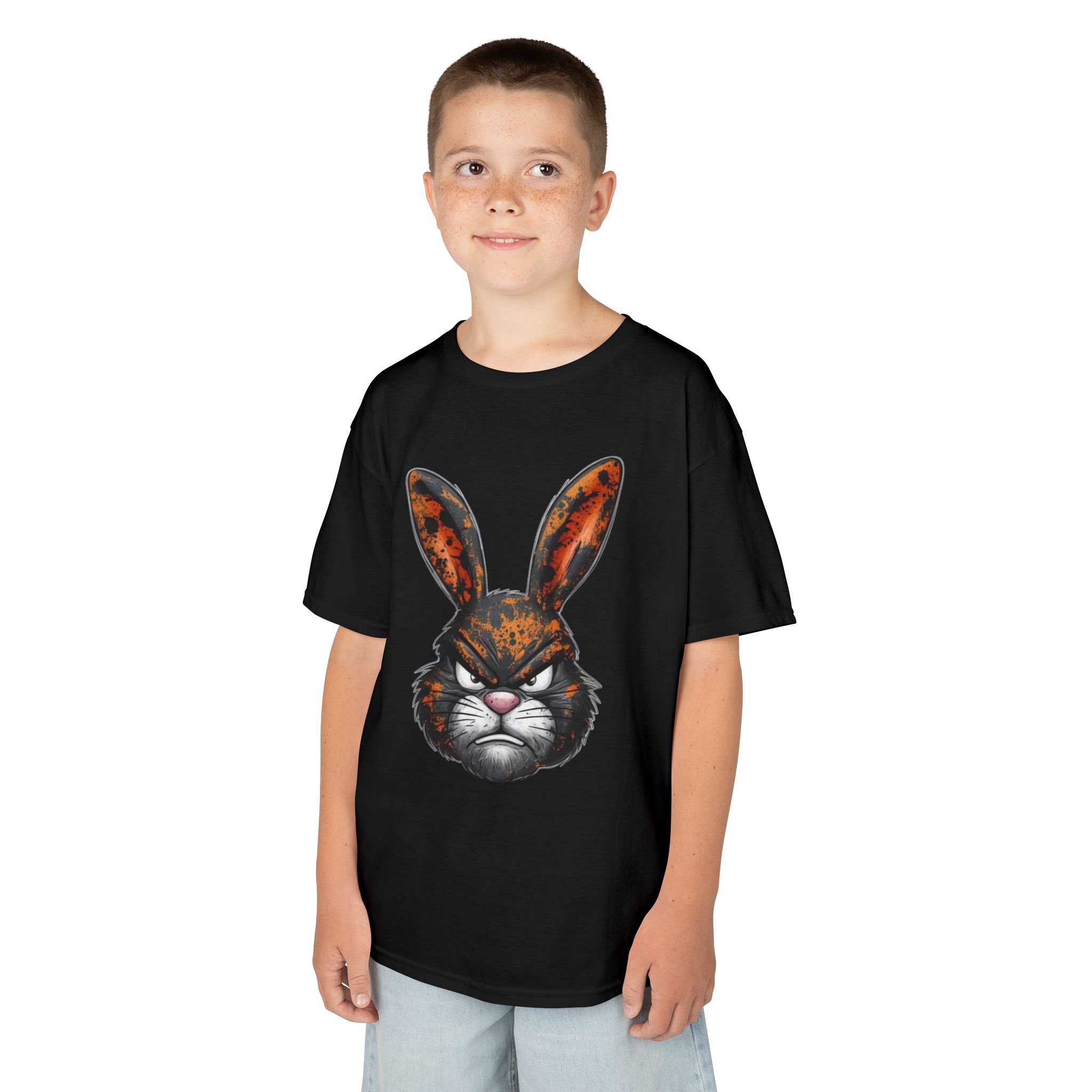 Kids Graphic Tee with Cool Bunny Design, Cute Animal Shirt, Boys & Girls T-Shirt, Birthday Gift, Fun Casual Wear - Image 3