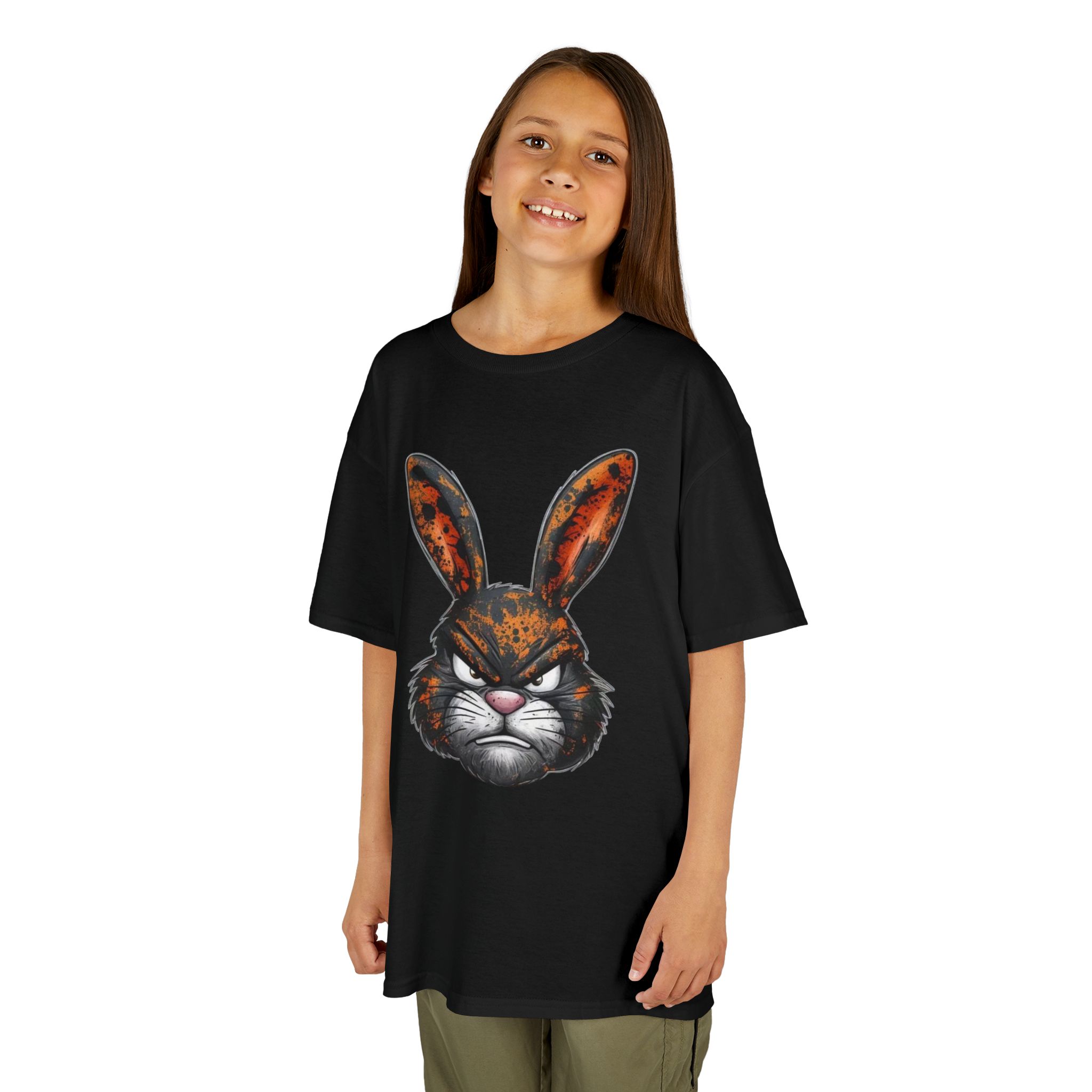 Kids Graphic Tee with Cool Bunny Design, Cute Animal Shirt, Boys & Girls T-Shirt, Birthday Gift, Fun Casual Wear