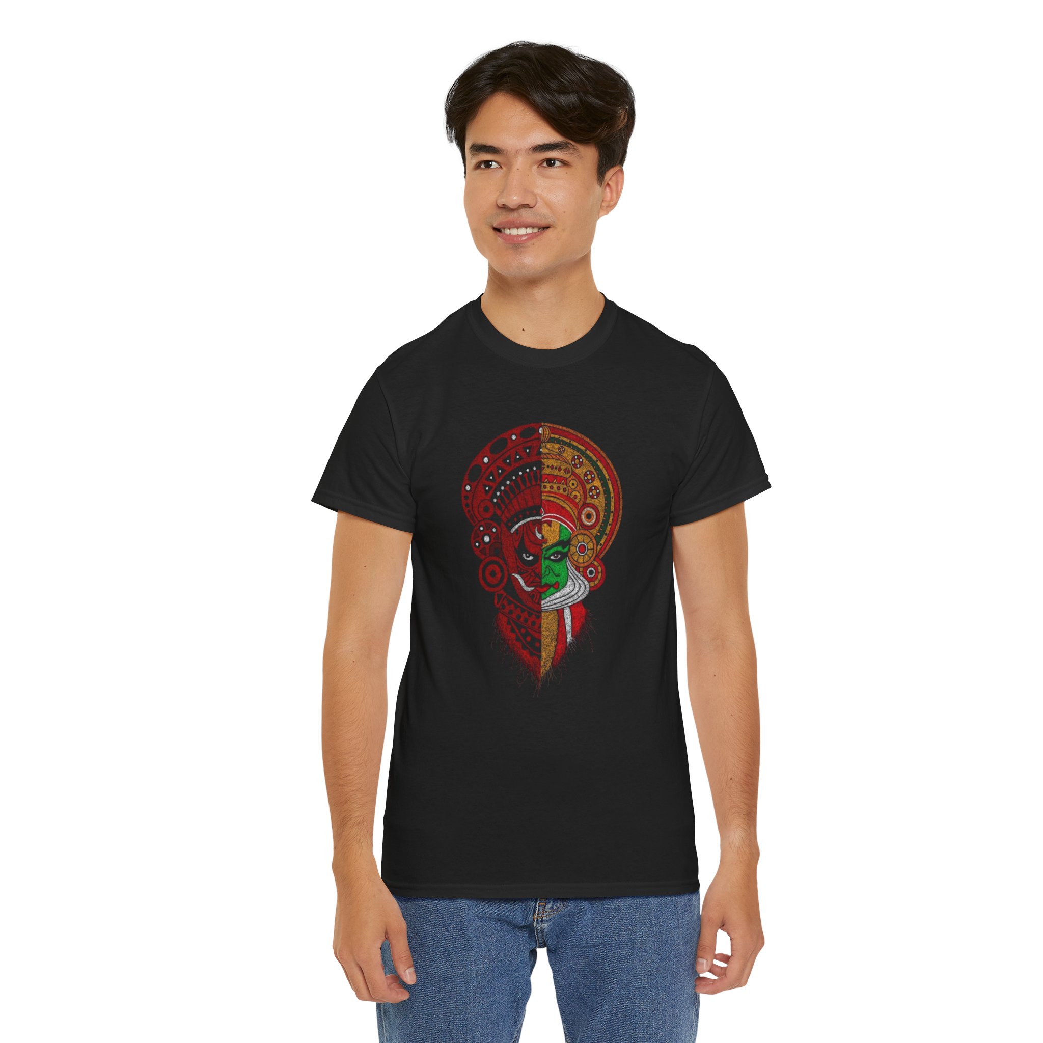 Kathakali and Theyyam Unisex T-Shirt | Kerala Special - Image 7