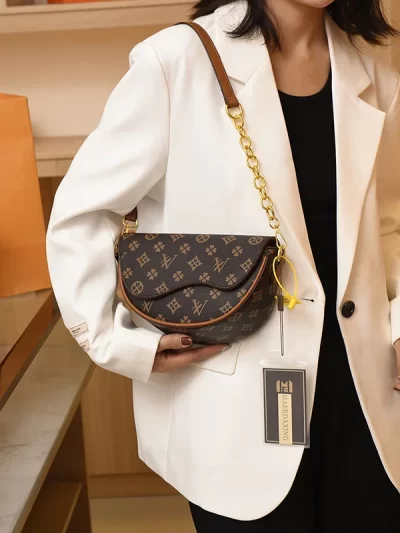 Women'S Saddle Bag Elegant Ladies Top Handbag Large Capacity Korean Trend Female Printing High-End Shoulder Messenger Bag