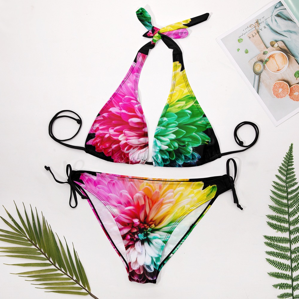 Blossom style Ladies Sexy V-Neck Bikini Swimsuit - Image 3